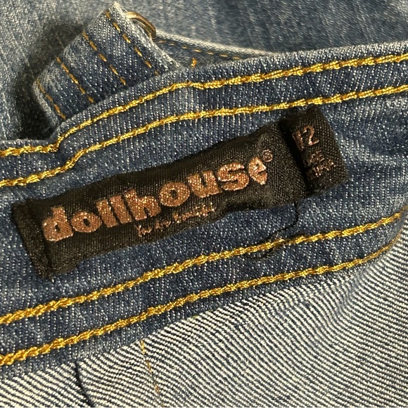 Dollhousee Denim Wide Leg Bibs Overalls Jumpsuit - Picture 6 of 9